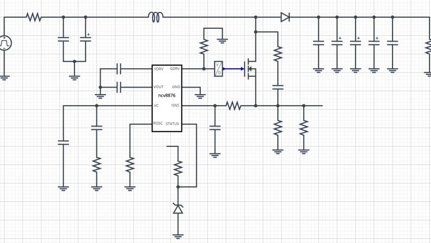 DesignSpark NCV8876 Virtual Eval Board
